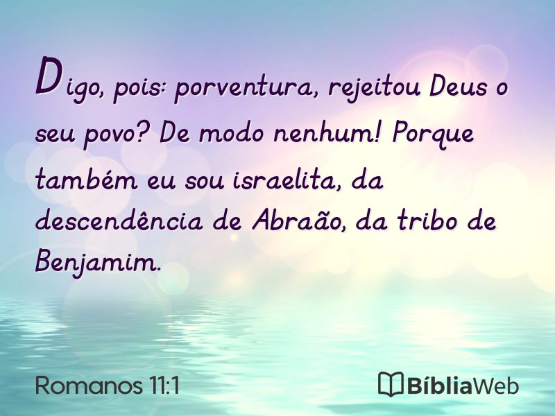 Romanos 11:1 em imagem para compartilhar