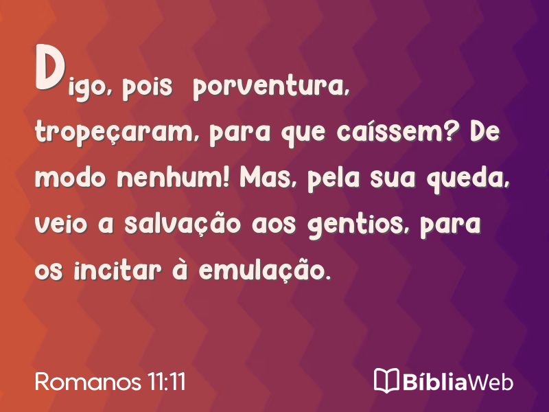 Romanos 11:11 em imagem para compartilhar
