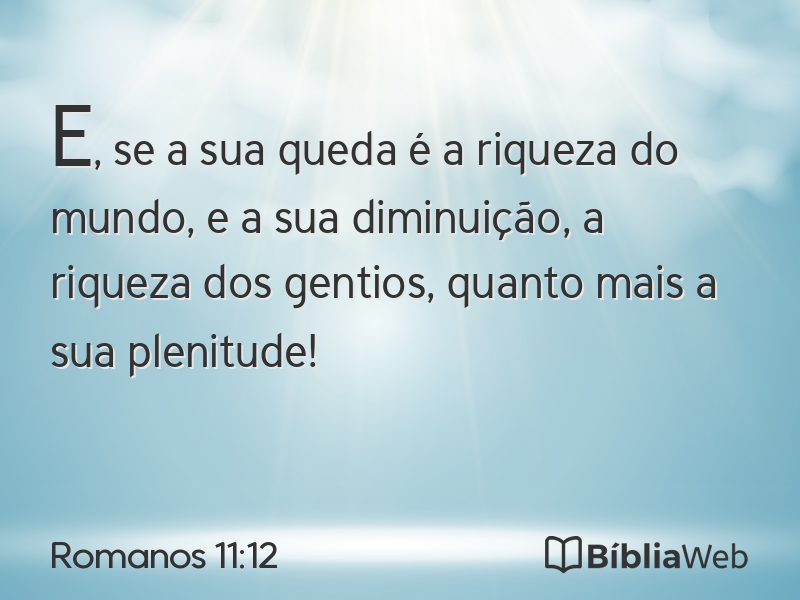Romanos 11:12 em imagem para compartilhar