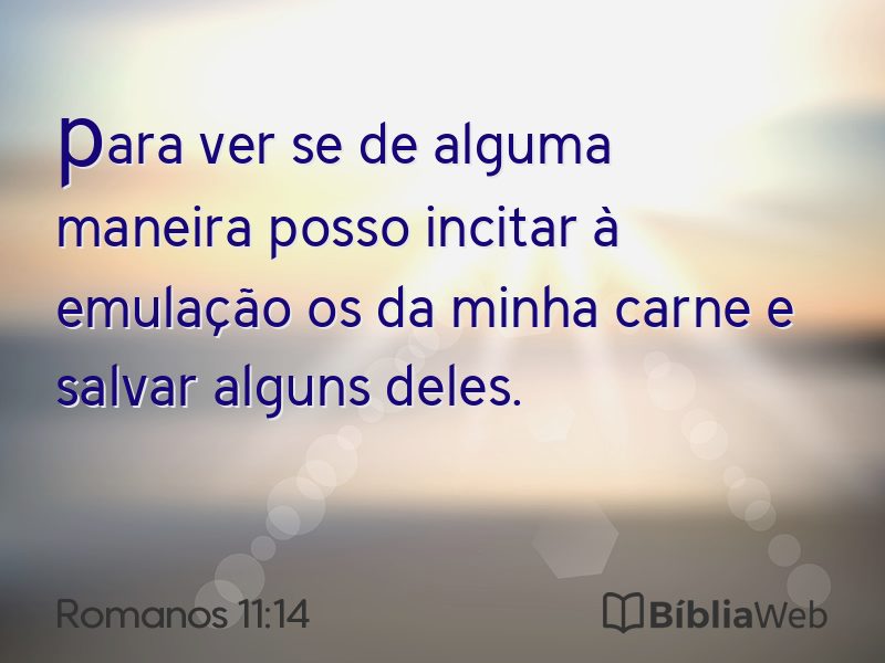 Romanos 11:14 em imagem para compartilhar