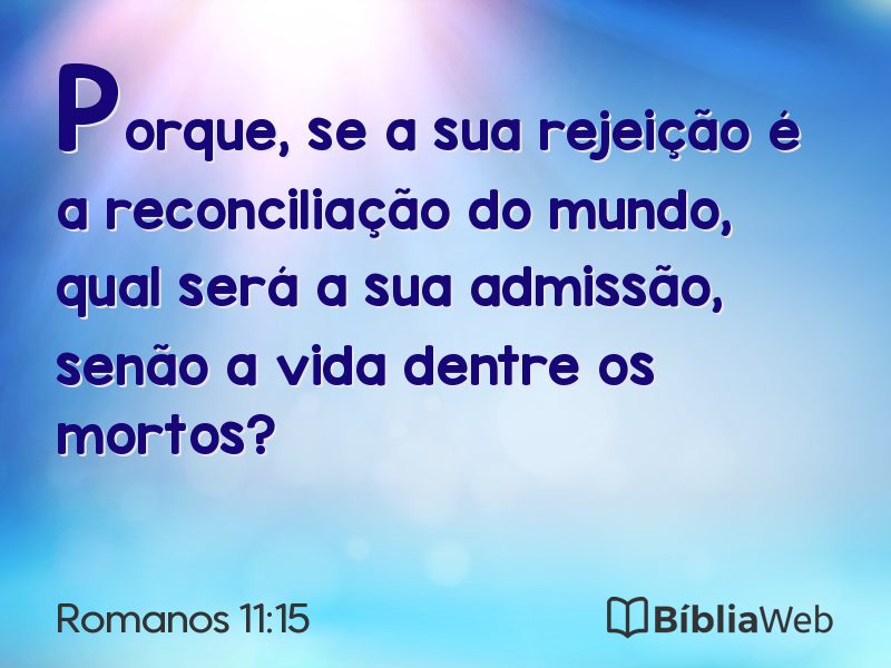 Romanos 11:15 em imagem para compartilhar