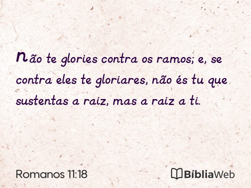 Romanos 11:18 em imagem para compartilhar