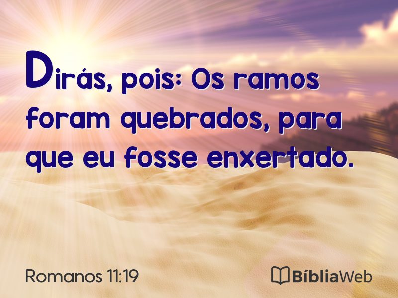 Romanos 11:19 em imagem para compartilhar