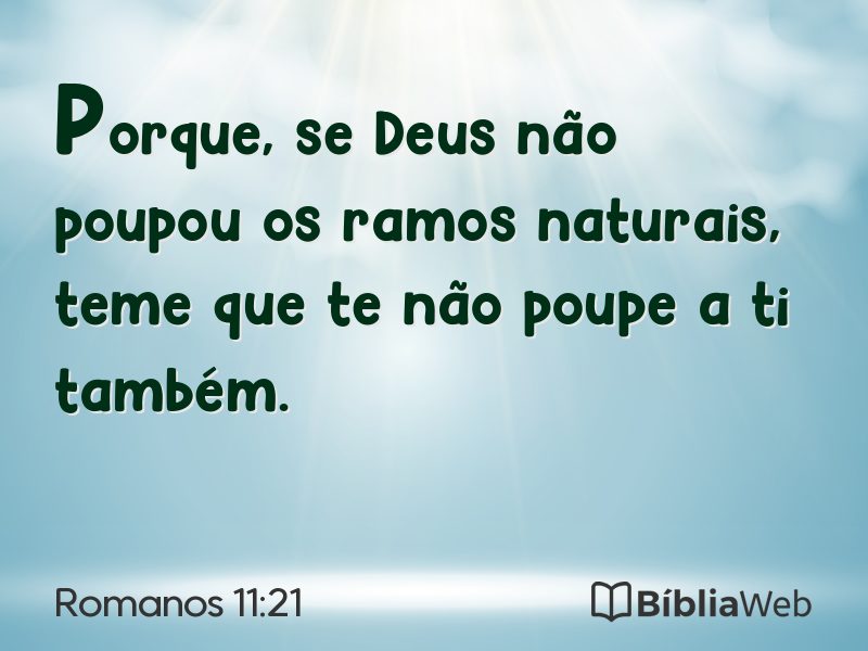 Romanos 11:21 em imagem para compartilhar