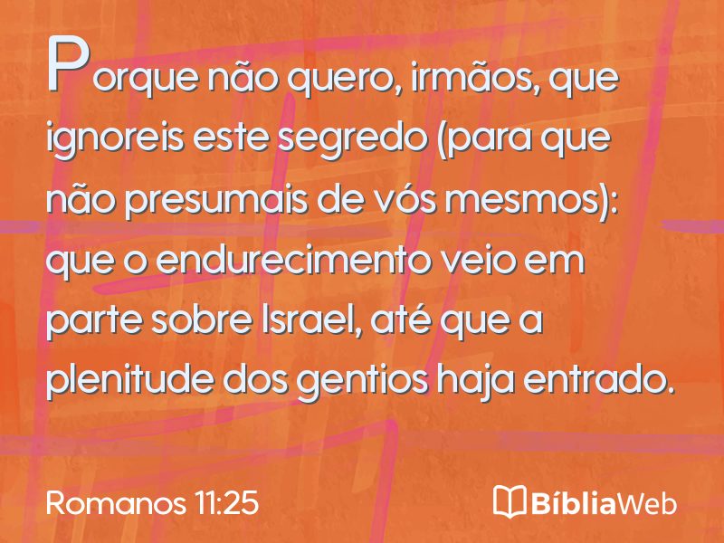 Romanos 11:25 em imagem para compartilhar