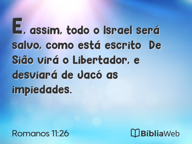 Romanos 11:26 em imagem para compartilhar