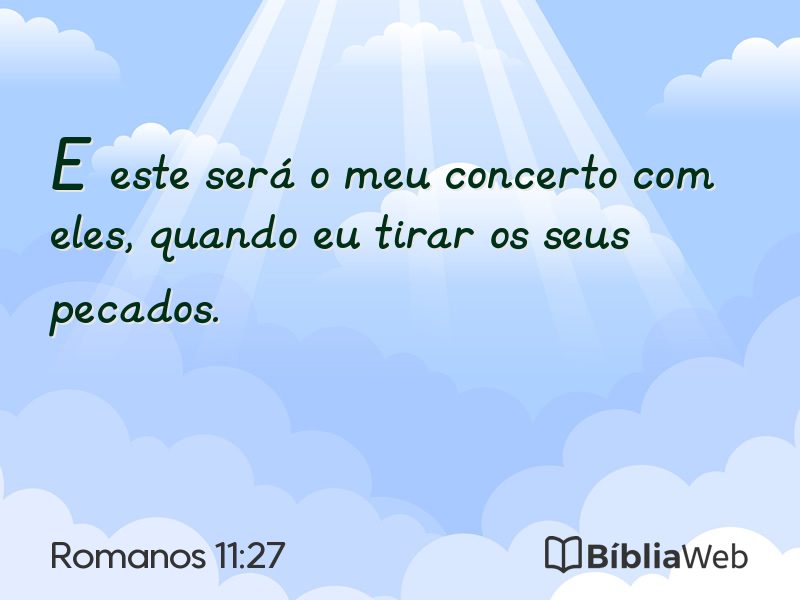 Romanos 11:27 em imagem para compartilhar