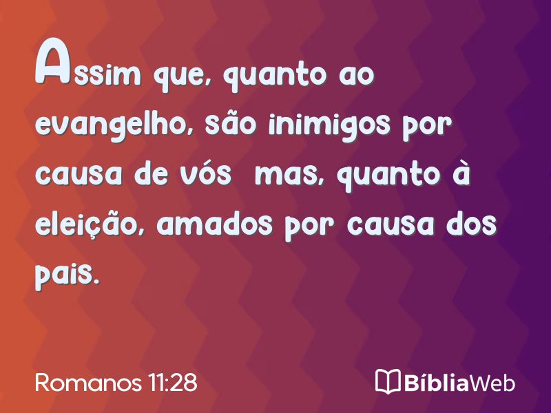 Romanos 11:28 em imagem para compartilhar