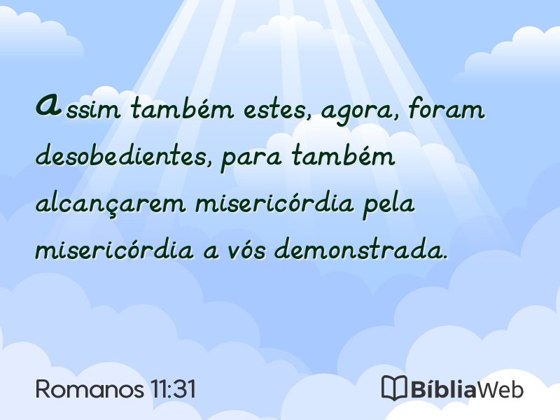 Romanos 11:31 em imagem para compartilhar