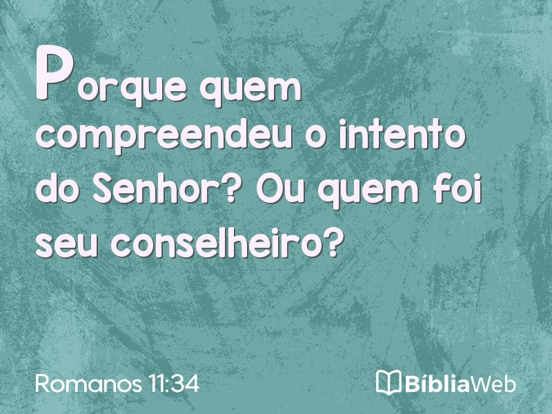Romanos 11:34 em imagem para compartilhar