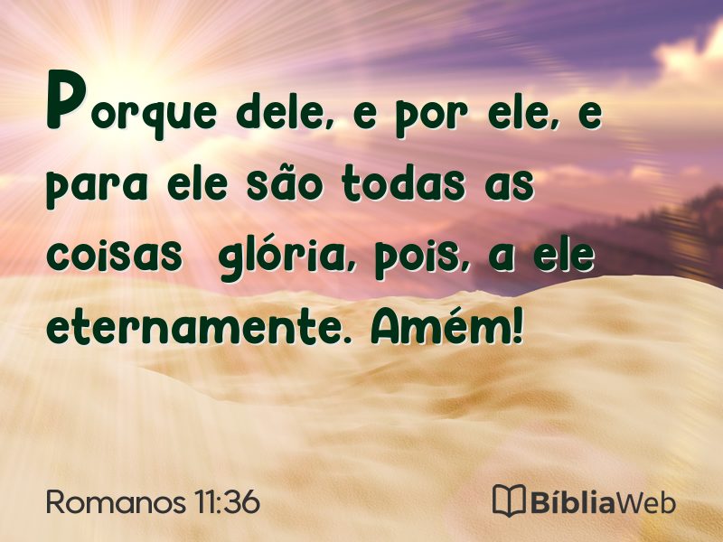Romanos 11:36 em imagem para compartilhar