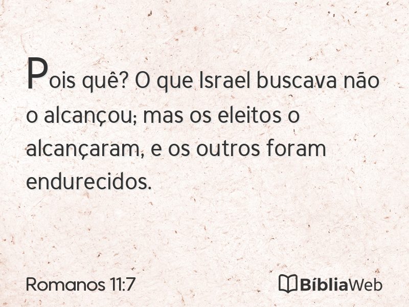 Romanos 11:7 em imagem para compartilhar