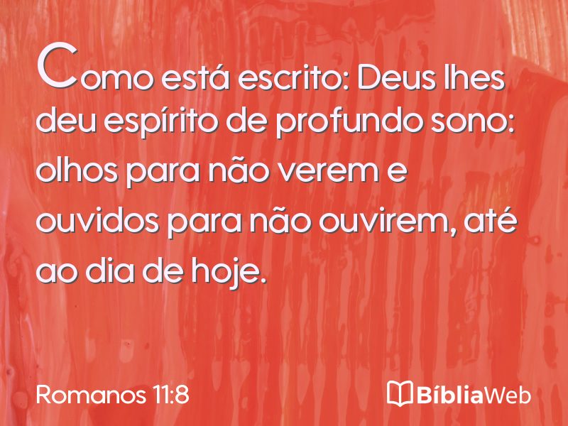 Romanos 11:8 em imagem para compartilhar