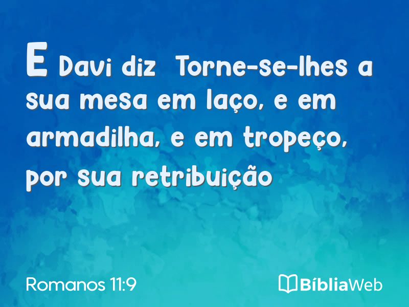 Romanos 11:9 em imagem para compartilhar
