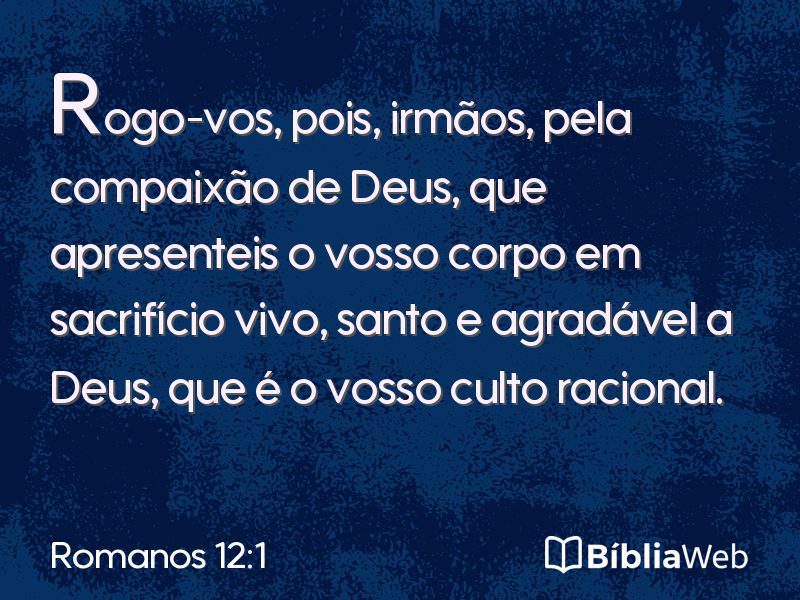 Romanos 12:1 em imagem para compartilhar