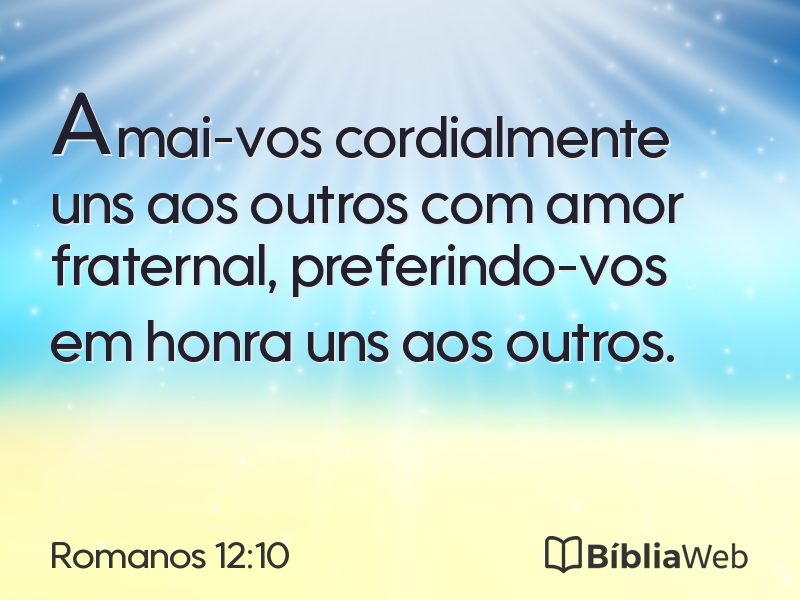 Romanos 12:10 em imagem para compartilhar