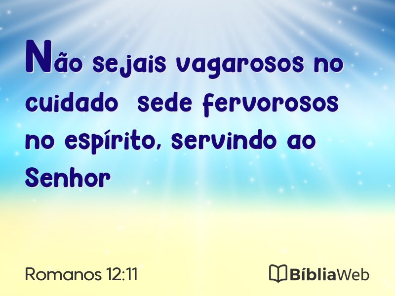 Romanos 12:11 em imagem para compartilhar