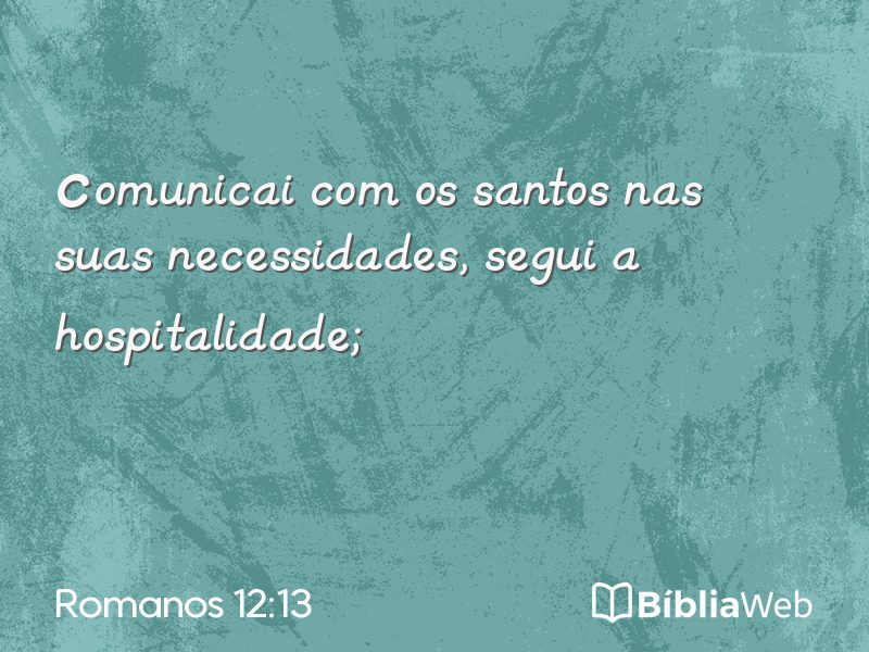 Romanos 12:13 em imagem para compartilhar