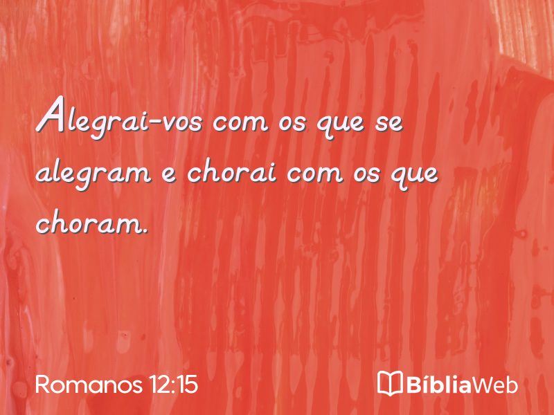 Romanos 12:15 em imagem para compartilhar