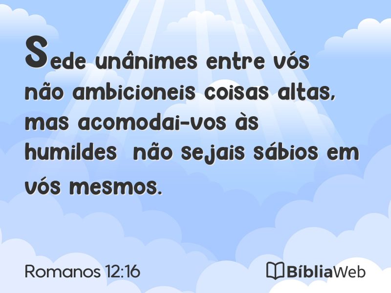 Romanos 12:16 em imagem para compartilhar