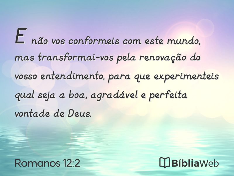 Romanos 12:2 em imagem para compartilhar