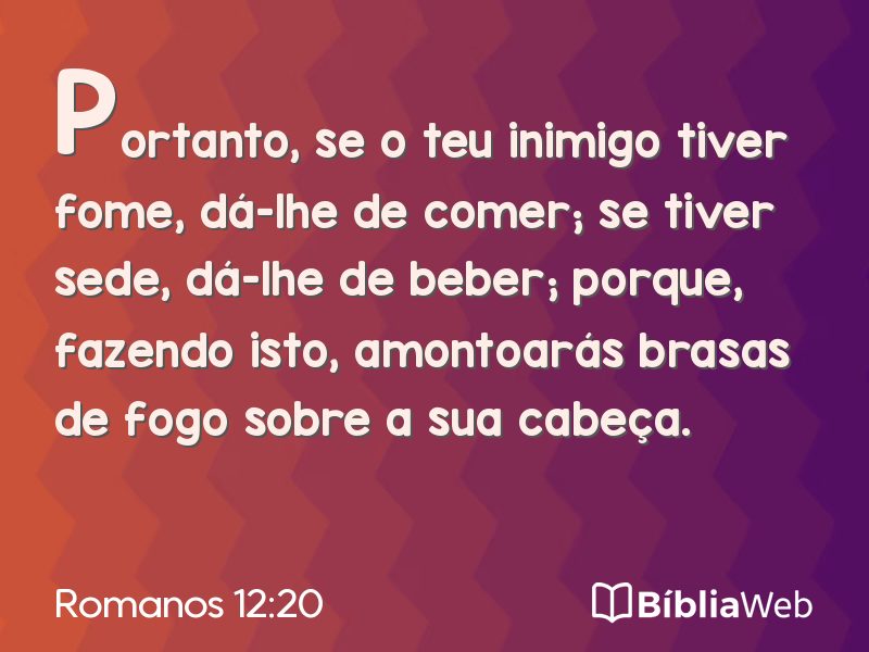 Romanos 12:20 em imagem para compartilhar