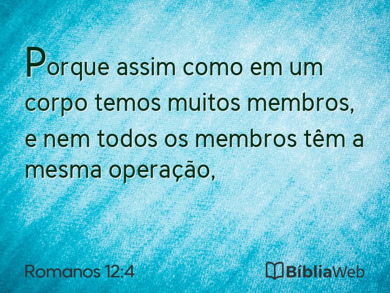 Romanos 12:4 em imagem para compartilhar