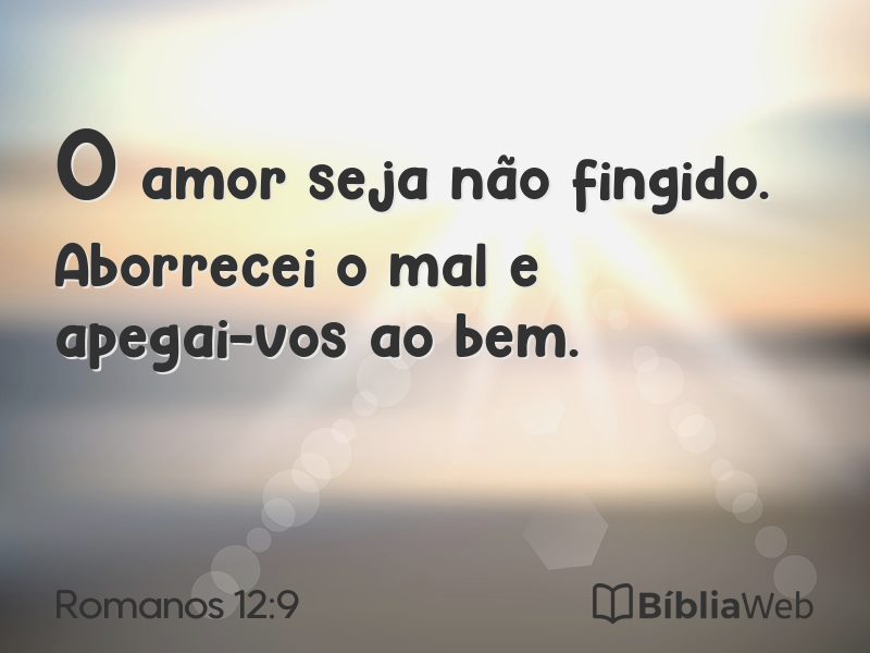 Romanos 12:9 em imagem para compartilhar