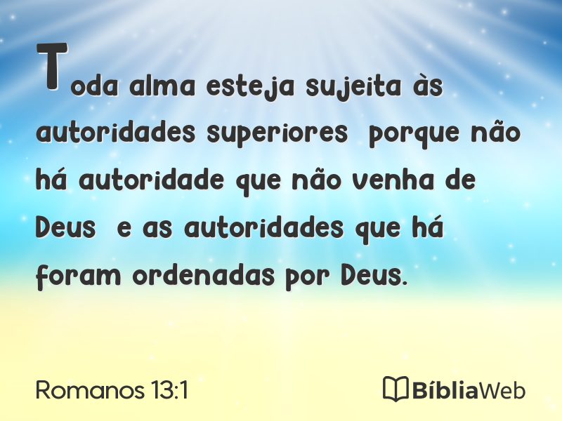 Romanos 13:1 em imagem para compartilhar