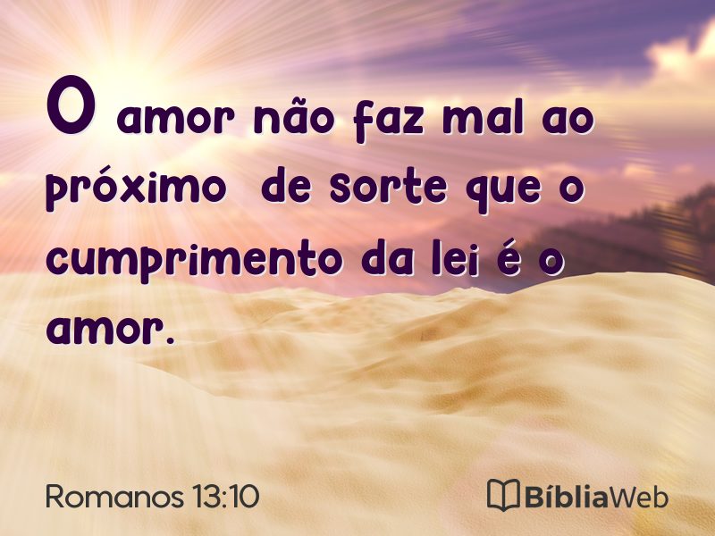 Romanos 13:10 em imagem para compartilhar