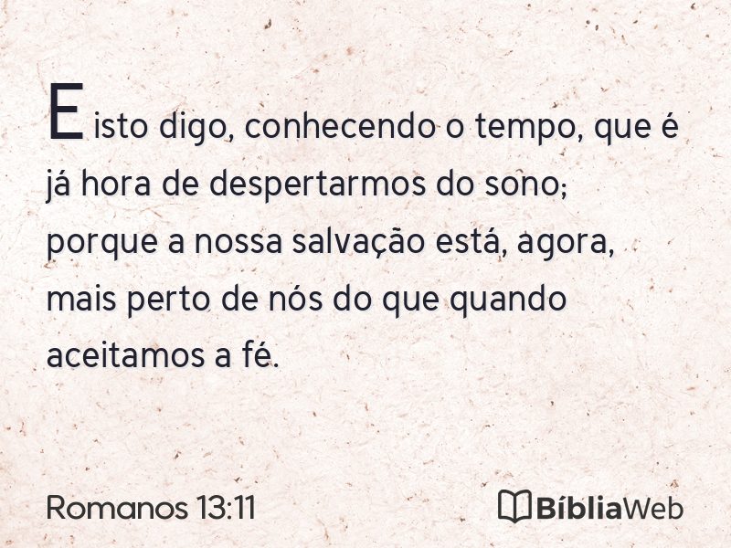 Romanos 13:11 em imagem para compartilhar