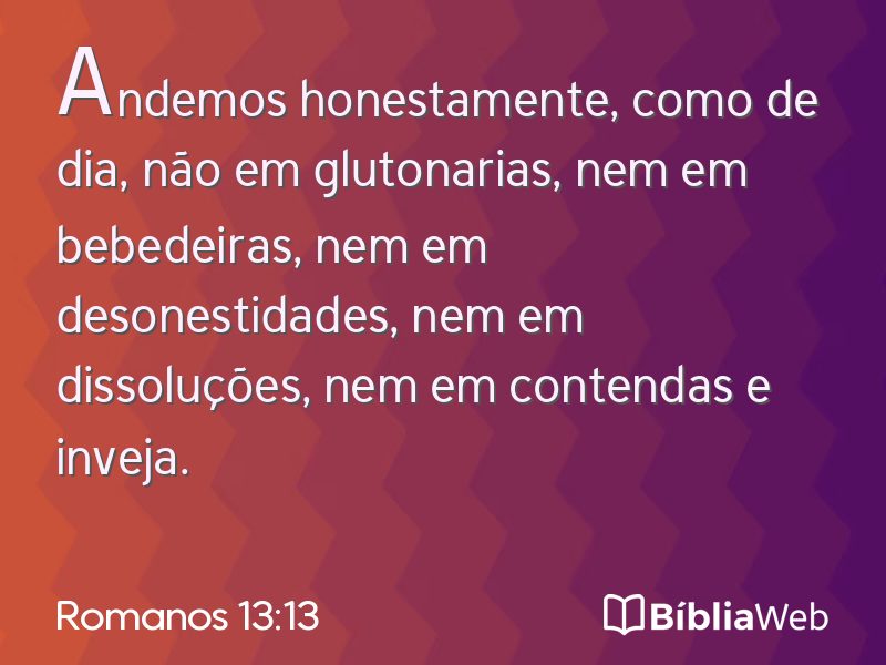 Romanos 13:13 em imagem para compartilhar