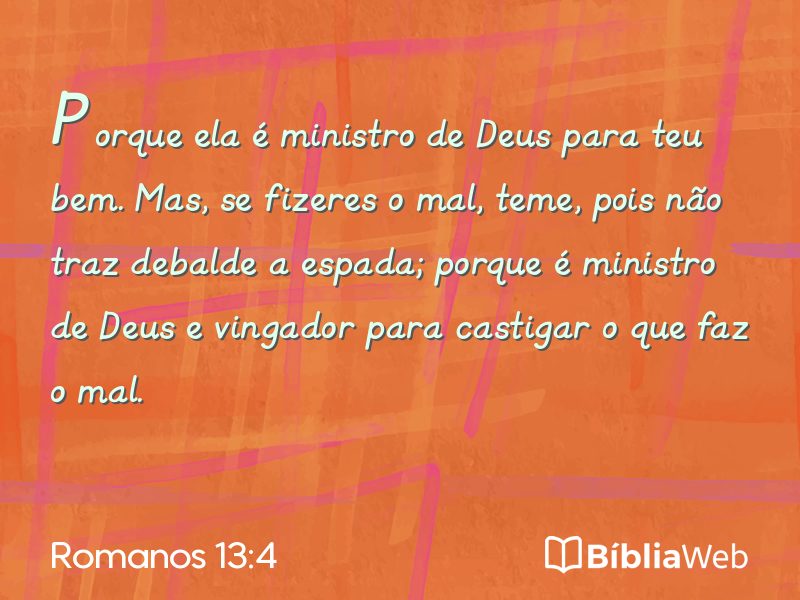 Romanos 13:4 em imagem para compartilhar
