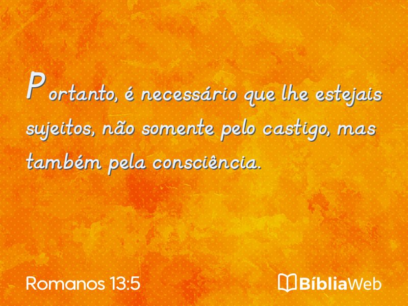 Romanos 13:5 em imagem para compartilhar
