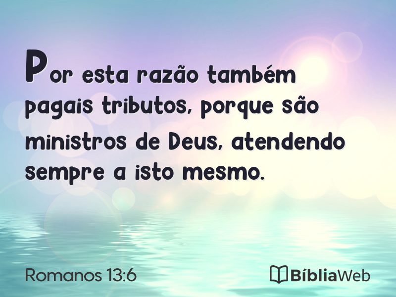 Romanos 13:6 em imagem para compartilhar
