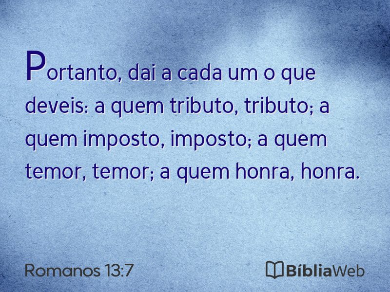 Romanos 13:7 em imagem para compartilhar