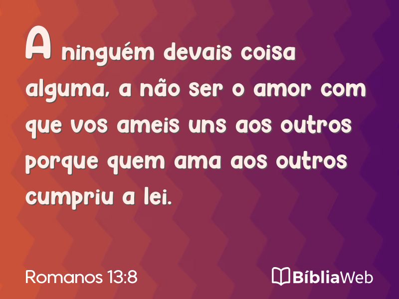 Romanos 13:8 em imagem para compartilhar