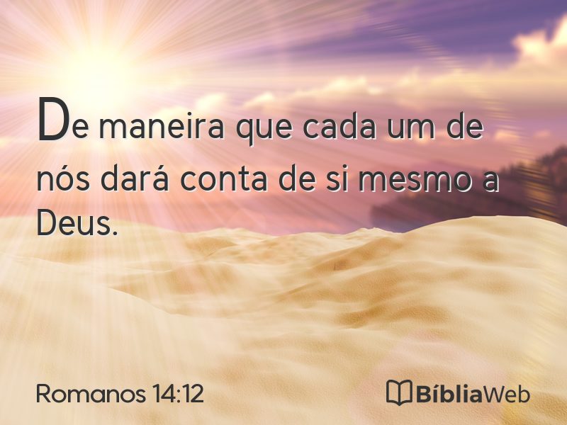 Romanos 14:12 em imagem para compartilhar