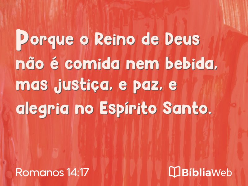 Romanos 14:17 em imagem para compartilhar