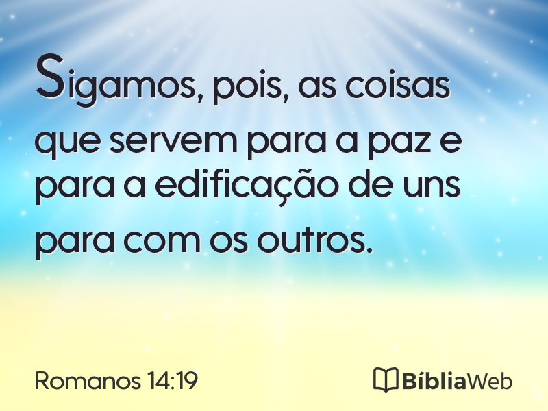 Romanos 14:19 em imagem para compartilhar