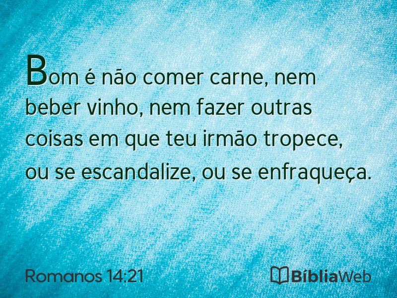 Romanos 14:21 em imagem para compartilhar