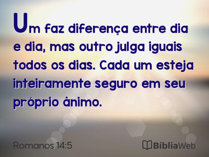 Romanos 14:5 em imagem para compartilhar