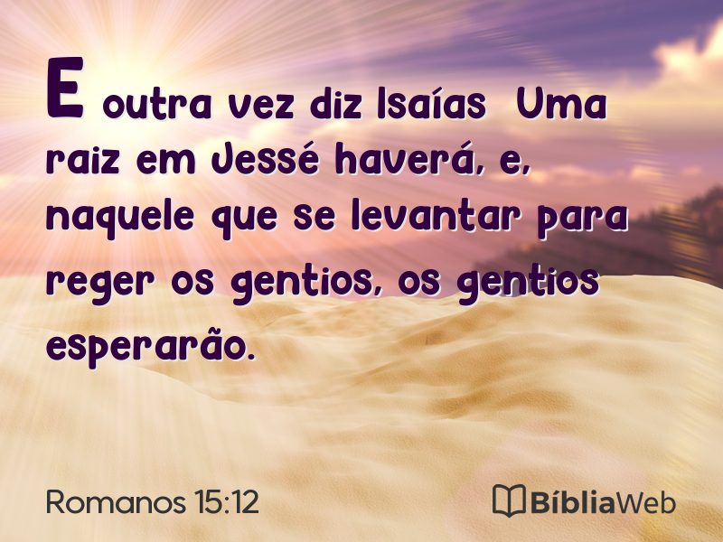 Romanos 15:12 em imagem para compartilhar