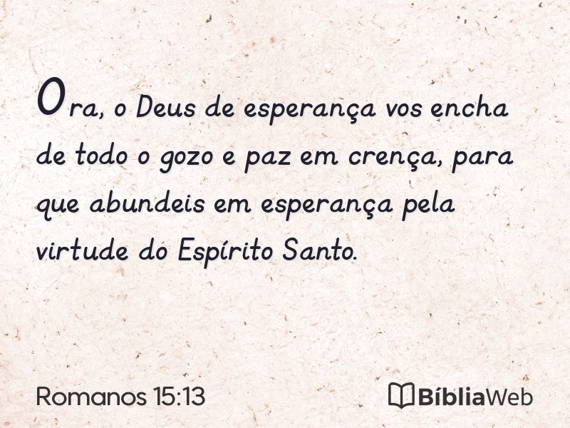 Romanos 15:13 em imagem para compartilhar