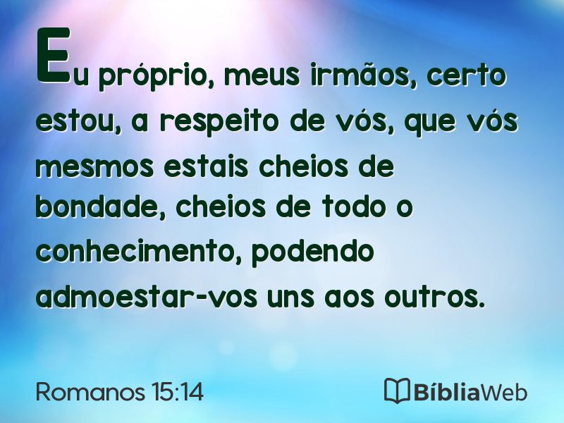 Romanos 15:14 em imagem para compartilhar