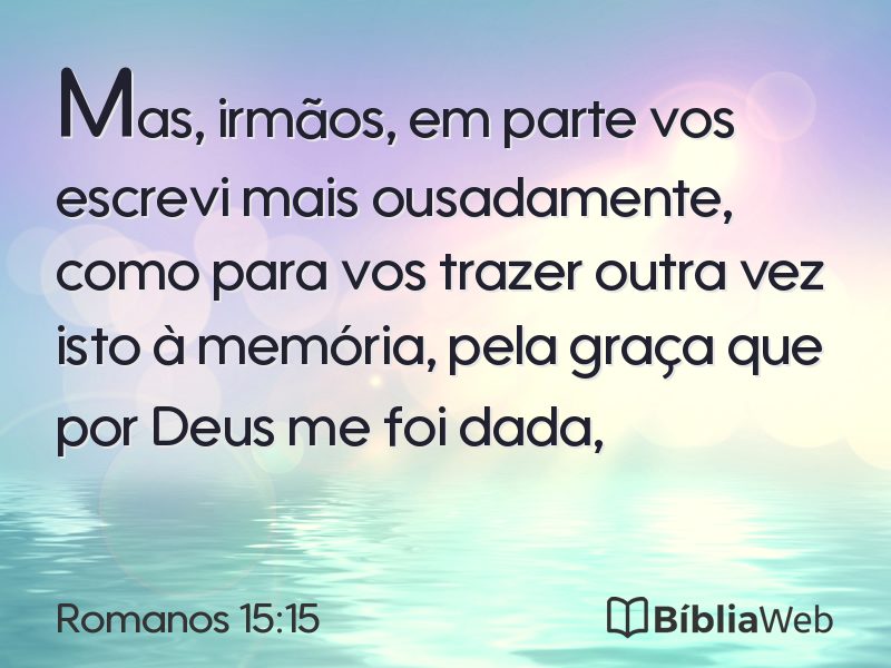 Romanos 15:15 em imagem para compartilhar