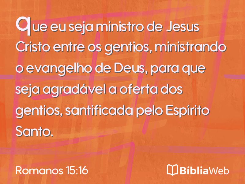 Romanos 15:16 em imagem para compartilhar