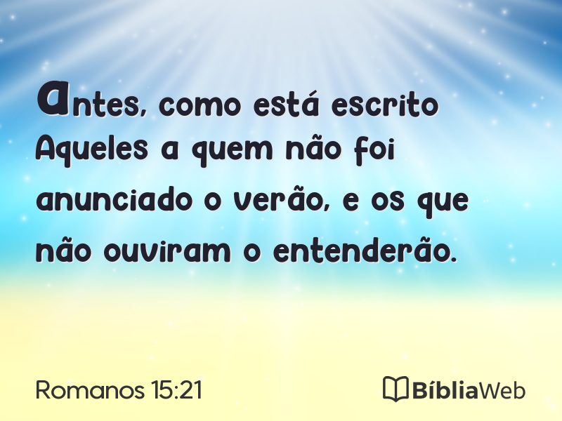 Romanos 15:21 em imagem para compartilhar