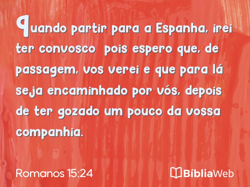 Romanos 15:24 em imagem para compartilhar