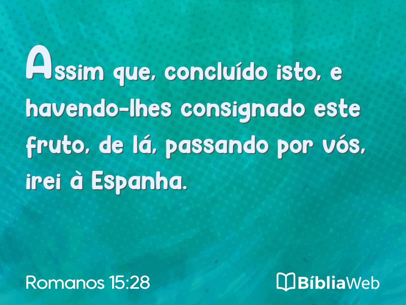 Romanos 15:28 em imagem para compartilhar